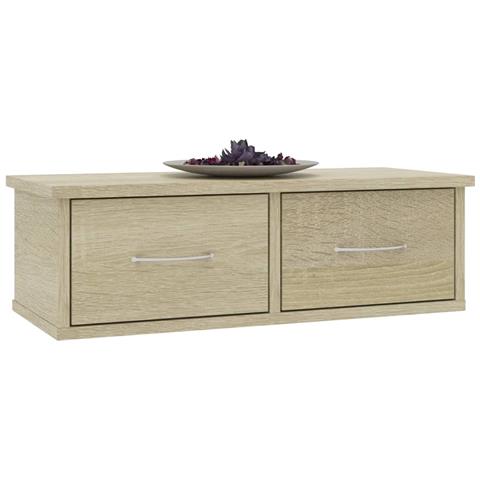 Scaffale Cassetti Parete Rovere Sonoma 60x26x18,5cm Multistrato - Foto 2