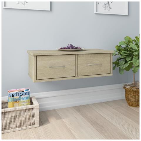 Scaffale Cassetti Parete Rovere Sonoma 60x26x18,5cm Multistrato - Foto 7