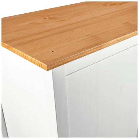 Lusso Casadino -  Armadio A 2 Ante Hill Bianco 89x50x170cm In Legno Di Pino - Foto 8