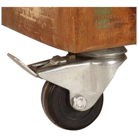 Comodino 50x30x50 Cm Legno Massello Di Recupero - Foto 8