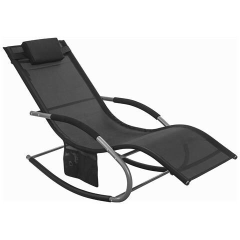 Sdraio A Dondolo Con Poggiatesta 63x150x87cm Ogs28-sch - Foto 1