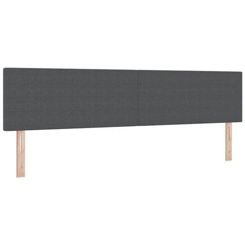 Testiera Design Semplice Grigio Scuro 200 cm in Tessuto Corduroy - Foto 1
