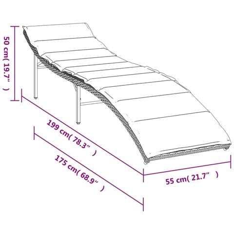 Lettini Prendisole 2 pz con Cuscini Grigio in Polyrattan - Foto 9