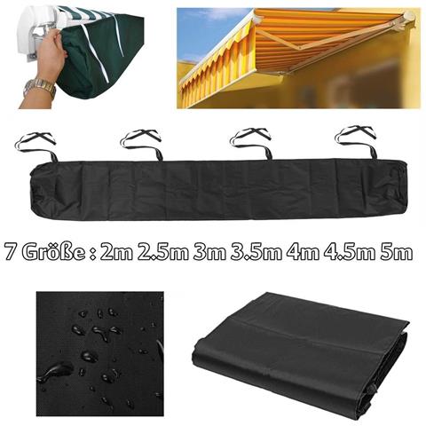 Copertura Protettiva Antipolvere Per Tende Da Sole Esterni In Tessuto Oxford Nero  M - Foto 2
