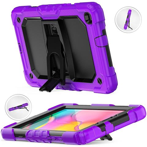Custodia Per Samsung Galaxy Tab A 8.0"" Armored Con Supporto Viola - Foto 4