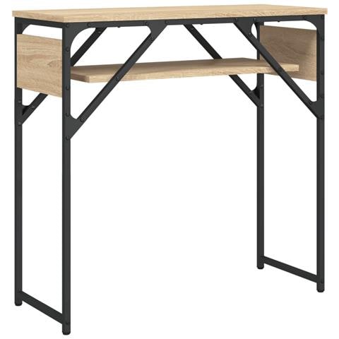 Tavolo Consolle Ripiano Rovere Sonoma 75x30x75cm Multistrato - Foto 1