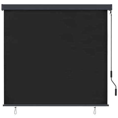 Tenda a Rullo Esterna Rigato Antracite 180 x 250 cm Tessuto - Foto 2