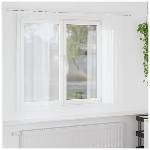 Tende con tende 2 pcs Bianco Poliestere - Foto 2