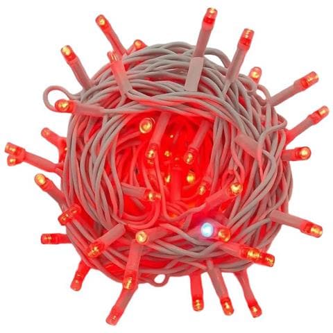 Catena 100led 10m Filo Bianco Varie Luci Ip65 (luce Rossa) - Foto 1