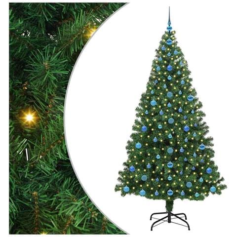 Albero di Natale artificiale con 300 LED Verde 210 cm - Foto 1