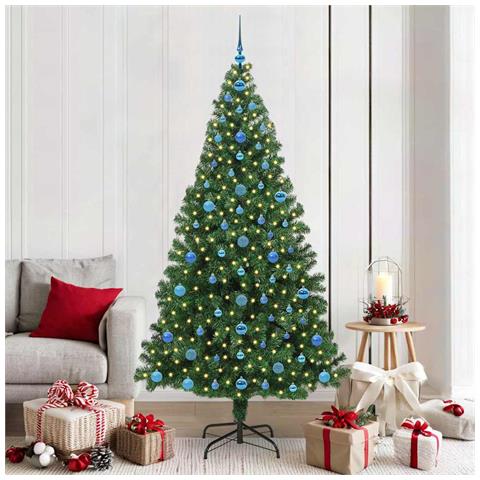 Albero di Natale artificiale con 300 LED Verde 210 cm - Foto 2