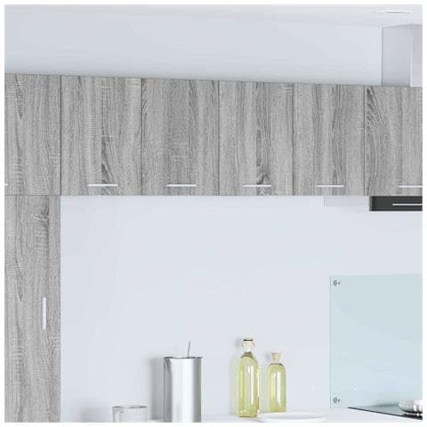 Armadio pensile con porta Riga 2 pcs Grigio Sonoma e Bianco - Foto 2