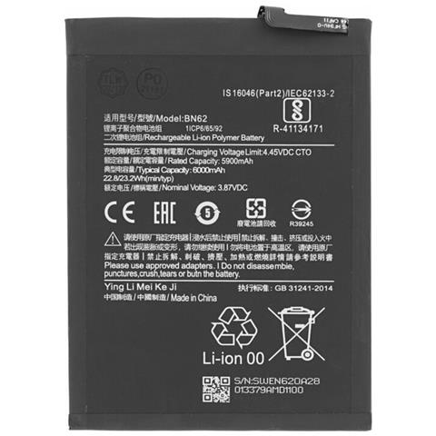 Oem Batteria Testata Ricambio Pari Originale Bn62 Per Xiaomi Redmi 9t - Redmi K20 - M3 - Foto 1