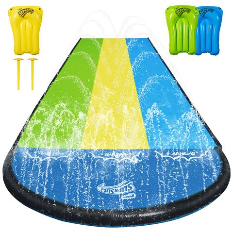 Scivolo d'acqua da Giardino, Slip N Slide Triple Wave Rider 548.64 cm con Boogie per bambini 5-12 anni - Foto 7