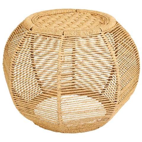 Sgabello In Corda Intrecciata 30x45x30h - Foto 1