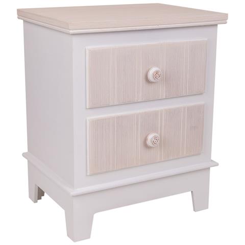 Comodino In Legno Bianco 39x36x72,5 - Foto 1