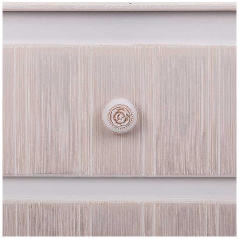 Comodino In Legno Bianco 39x36x72,5 - Foto 8