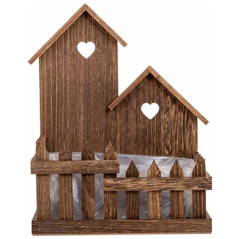 Supporto In Legno Marrone 26,5x15x35h - Foto 2