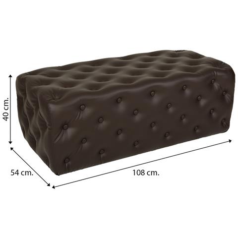 Divanetto Imbottito Marrone 108x54x40h - Foto 6