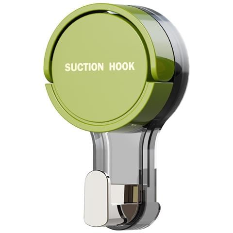 Ganci A Ventosa Senza Fori X2 - Ganci Rimovibili Per Asciugamani Da Parete Per Cucina E Bagno, Plastica, Multicolore Green - Foto 2