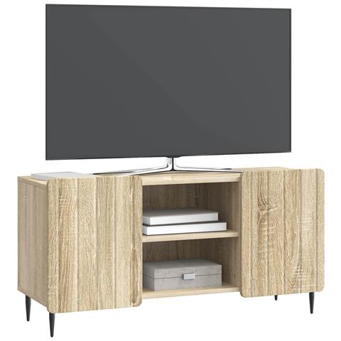 Mobile TV Rovere Sonoma 102 x 34,5 x 52 cm Legno ingegnerizzato - Foto 2