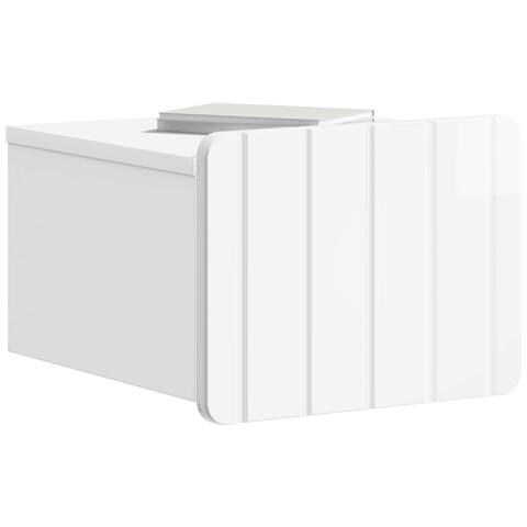 Mobiletto da notte a muro Bianco Lucido 33 x 34,5 x 24 cm - Foto 2