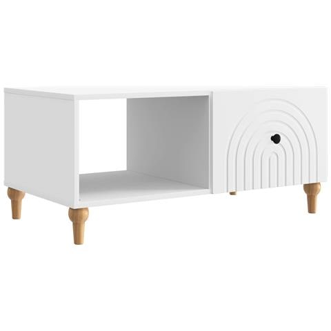 Tavolino da salotto Bianco 90 x 50 x 40 cm Legno ingegnerizzato - Foto 1