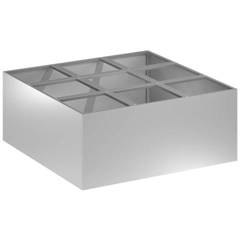 Vaso da giardino Argento 100 x 100 x 40 cm Acciaio zincato - Foto 1