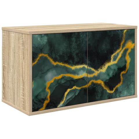 Mobile TV da Parete WIJHE 69 x 33 x 40 cm Rovere Sonoma - Foto 1