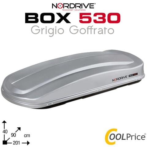 Box Da Tetto Baule Portatutto 530l Grigio Goffrato Abs - Foto 1