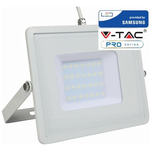 Faretti Led 30w Ip65 Samsung Slimline Bianco Luce Fredda 6400k V Tac Vt-30 405 - Foto 1