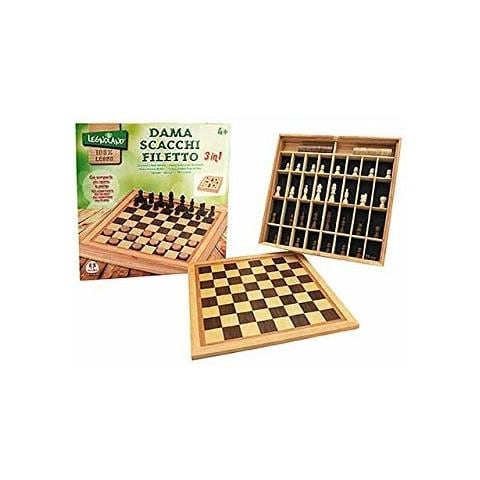 scacchi in legno dama in LEGNO filetto in legno giochi in legno 3 in 1