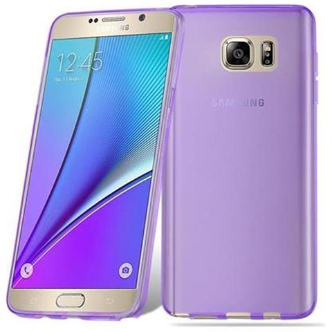 Custodia Compatibile Con Samsung Galaxy Note 5 In Viola Trasparente - Coperchio Protettivo In Silicone Tpu Flessibile - Foto 9