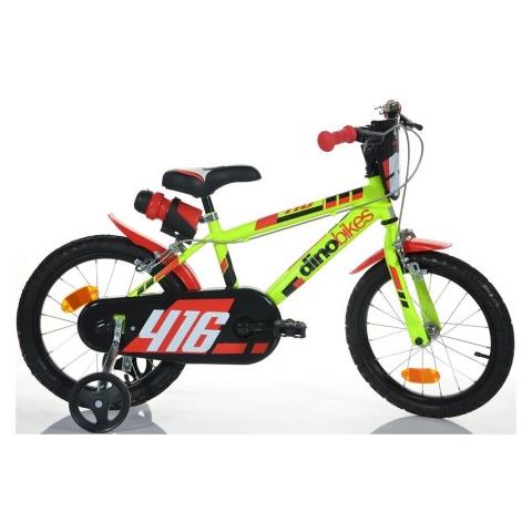 Bici Da Bambino A Sfera Misura 16'' Art. 416us-03 (giallo) + 416us-06 (rosso) Bicicletta Da Bimbo Modello 416 - 16 Giallo Fluo - Foto 3