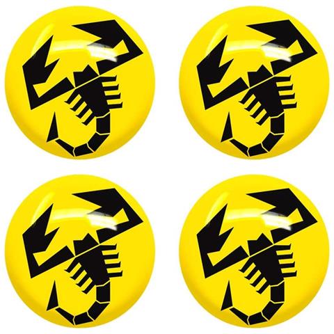 Adesivo 3d Ufficiale Scorpione, Giallo, Diametro 9 Mm, 4 Pezzi - Foto 1