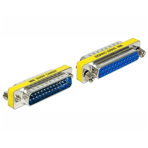 65484, Sub-D 25, Sub-D 25, Maschio / femmina, Blu, Argento, Nichel, Sacchetto di politene - Foto 1
