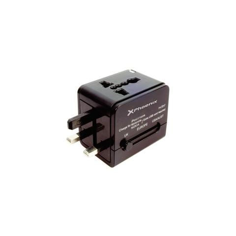 PHUNIVERSALCHARGER, Interno, GPS, Telefono cellulare, MP3, MP4, PDA, AC, Nero - Foto 1