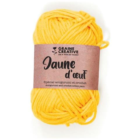 Filato Di Cotone Speciale Per Uncinetto E Amigurumi 55 M - Giallo - Foto 1