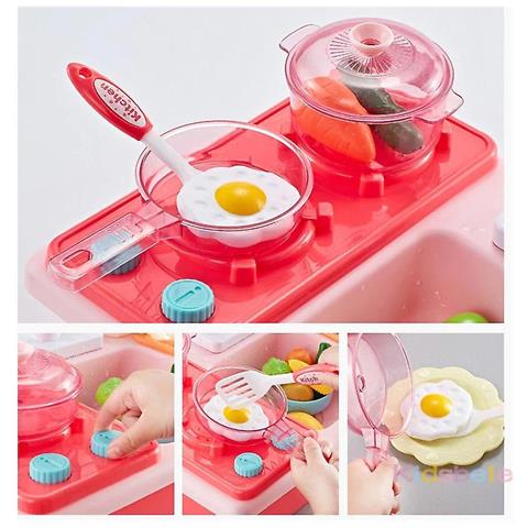 Bambini Fingono Giocattoli Per La Lavandino Da Cucina Con Panoramica Per Cucinare La Pentola Da Gioco Da Gioco Da Gioco Da Gioco - Foto 4