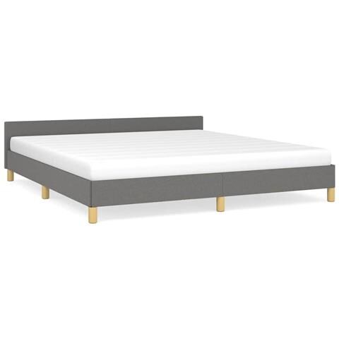 Giroletto senza Materasso Grigio Scuro 160x200 cm Tessuto - Foto 2