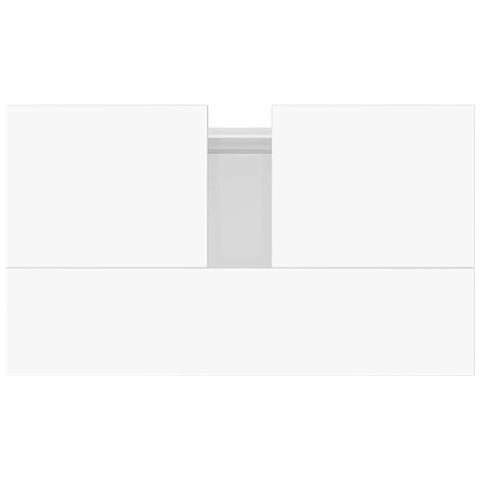 Armadietto Bagno Bianco Lucido 58x33x60cm In Legno Multistrato - Foto 2