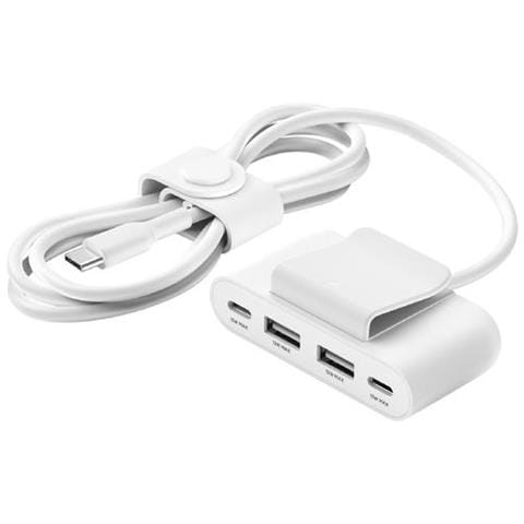 Extender di Alimentazione USB a 4 Porte 2xC 2xA fino a 30 W Bianco - Foto 5