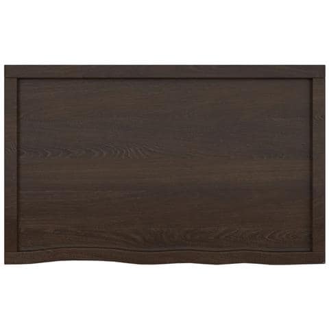 Piano Bagno Marrone Scuro 100x60x (2-6) cm Legno Trattato - Foto 2
