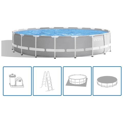 Set Piscina Rotonda Prism Frame 549x122 Cm 26732gn - Foto 1