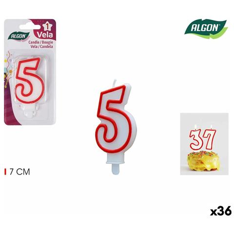 Set Di Candele Algon Rosso (36 Unità) - Foto 1