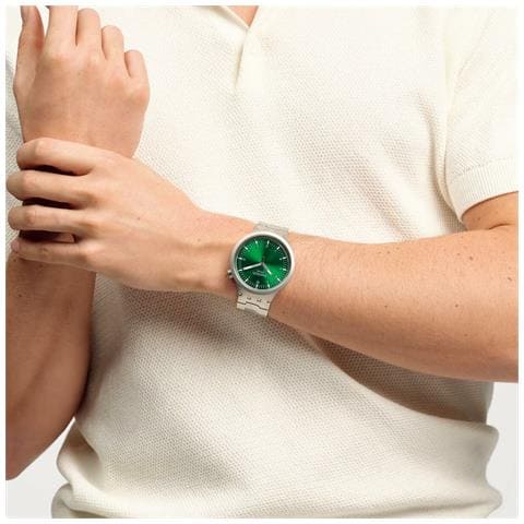 Orologio Unisex Swatch Sb07s101g Verde Argentato - Foto 7