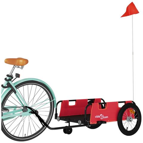Rimorchio Da Bici Rosso Oxford E Ferro - Foto 2