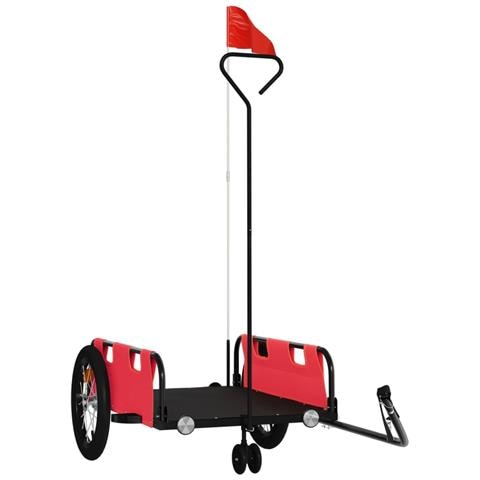Rimorchio Da Bici Rosso Oxford E Ferro - Foto 1