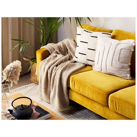 Coperta Mirge 125 X 150 Cm Beige Sabbia - Foto 1