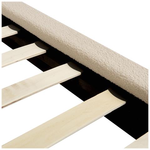 Letto Bouclé Melle 180 X 200 Cm Beige - Foto 2